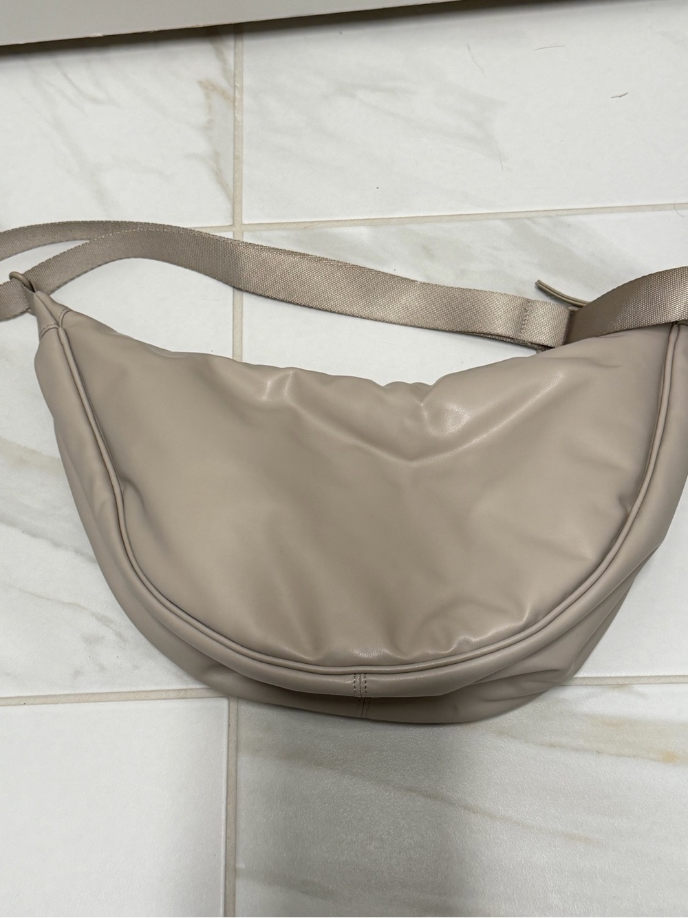 Uniqlo Cream Crossbody Hobo Bag